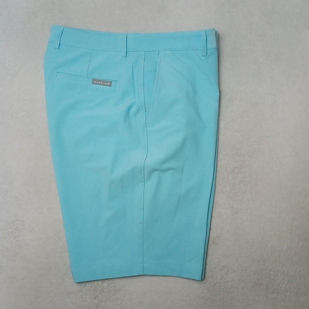 Dunning Shorts Mens 35 Blue 10" Golf Chino Everbest Stretch Pockets Casual Work
